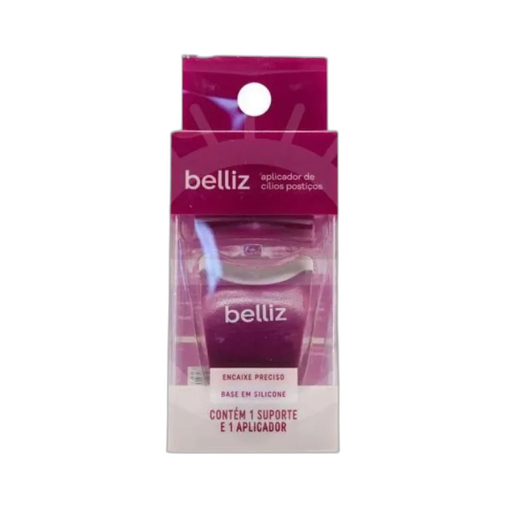 Embalagem do Aplicador de Cílios Belliz Easy Lashes 2619 com detalhes em roxo e branco